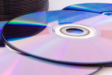 Closeup compact discs