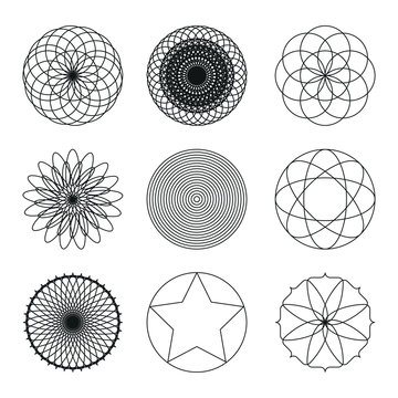 Set of geometric shapes.