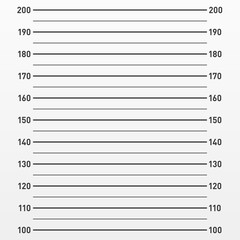 Police lineup or mugshot background, centimeters