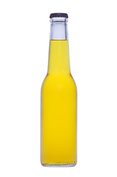 A bottle of drink on white background