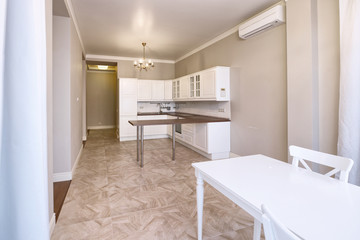 
the interior of the kitchen