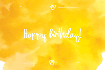 Elegant 22 Yellow Happy Birthday Card