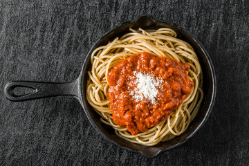 スパゲティミートソース Spaghetti with meat sauce Italian food