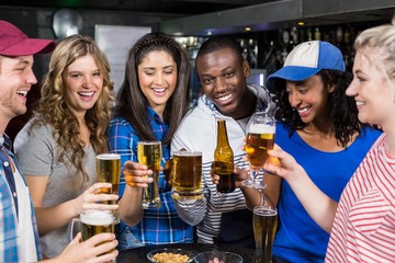 Portrait of friends having a drink