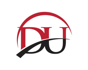 DU letter logo swoosh