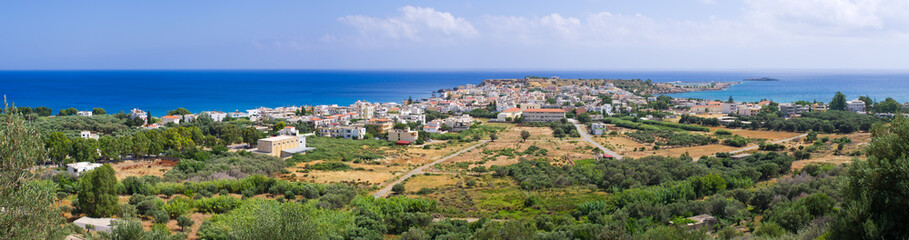 Fototapeta na wymiar Panorama of Paleochora town on Crete, Greece