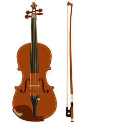 Fototapeta premium violin and bow