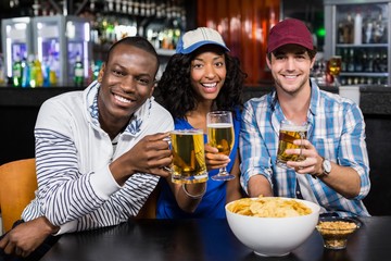 Portrait of friends having a drink