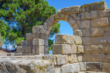 Theater of the archaeological site,Tindarys, Sicily.