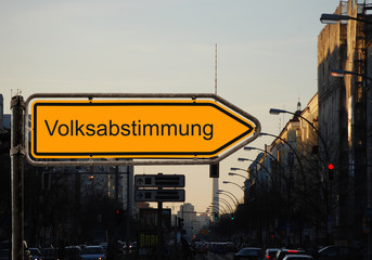 Obraz premium Schild 37 - Volksabstimmung