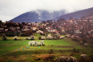 View of the village Jeravna. Bulgaria, Europe. Balkan mountains