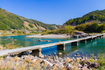 高知県四万十市　長生沈下橋