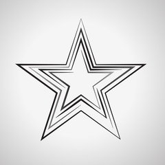 Obraz premium star design element abstract grayscale symbol sign
