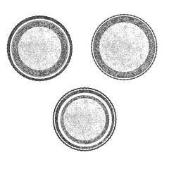 grunge stamp template with textures vector