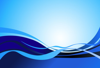 blue design waves, business background abstract corporate design