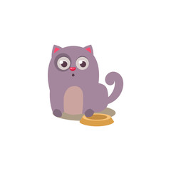 Cat With Empty Plate