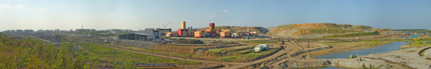 Fototapeta na wymiar Mining and Processing Plant of Alrosa diamond mining company