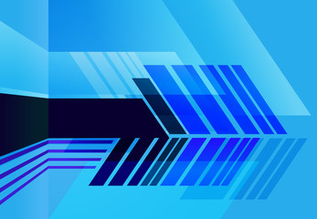 Abstract 3d technology lines with light, arrow  backgound.