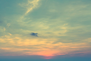 Blue sky with clouds after sunset.