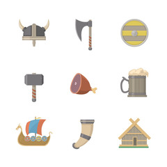 A Viking Warrior vector illustration Icon Set.
Icons depicting the old viking and Nordic culture.