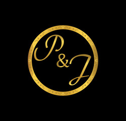 PJ initial wedding in golden ring