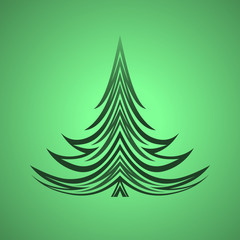 christmas tree xmas green background design element