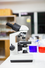 microscopes in a lab