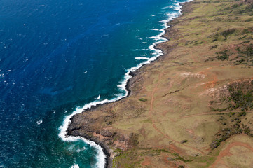 Molokai island coastline