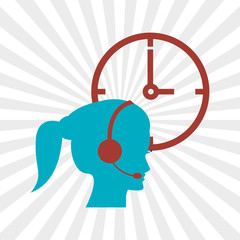 Operator woman  icon design