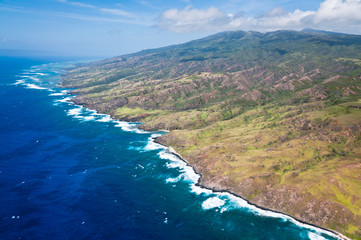Molokai island coastline