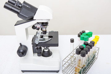 microscopes in a lab