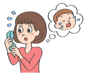 母親　子供　電話