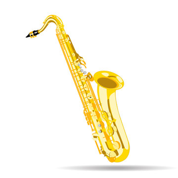 saxophone with shadow