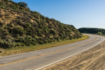 Road in Southern California Hills