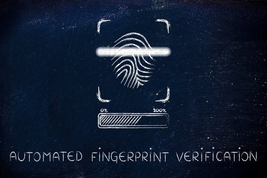 automated fingerprint verification: scan in progress