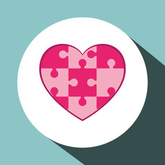 heart Puzzle icon design