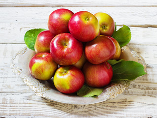 Naklejka na ściany i meble Fresh harvest of apples.Nature fruit concept.