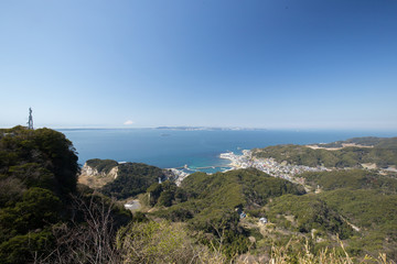 Obraz premium 鋸山からみた景色（東京湾）