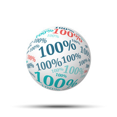 Tag cloud sphere 100%, isolated on white background
