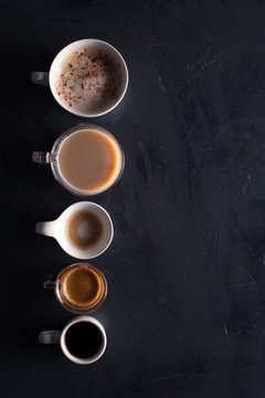 Fototapeta Close-up of various types of coffee