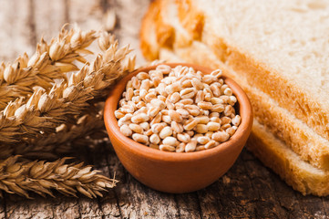 Ear of wheat bread