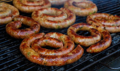 Northen thai sausage on grill