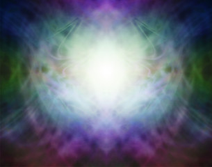 Beautiful Pranic Spiritual Energy Formation Background - soft misty  light in the centre with...