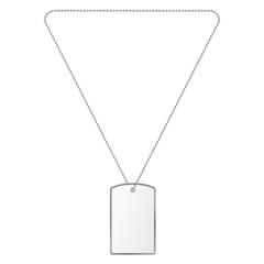 Vector illustration of silver tiles on the chain