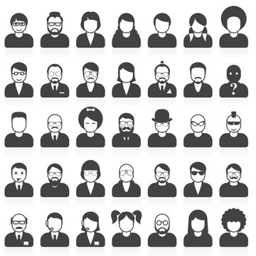 People avatars and userpics in different style and hairdo