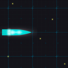 marine radar background with grid coordinates