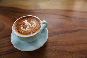 A cup of cappuccino coffee