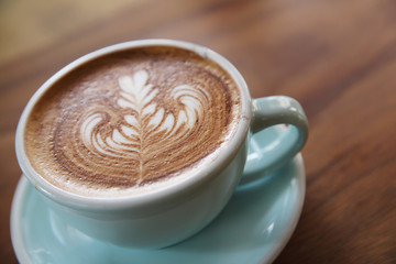 A cup of cappuccino coffee