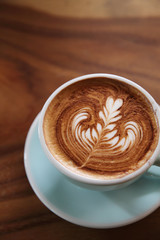 A cup of cappuccino coffee