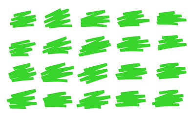 Gribouillis Vert Surligneur - Green Scribbles Marker pen - obrazy, fototapety, plakaty